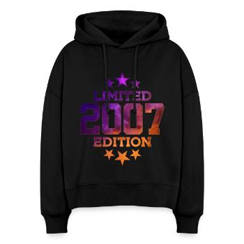 LIMITED EDITION 2007 19. GEBURTSTAG - Stanley/Stella Boxy Frauen Bio Hoodie Nora - Schwarz - Vorne