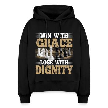 Schach - Stanley/Stella Boxy Frauen Bio Hoodie Nora - Schwarz - Vorne