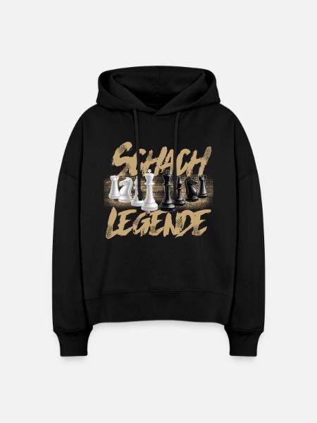 Schach Legende - Stanley/Stella Boxy Frauen Bio Hoodie Nora - Schwarz