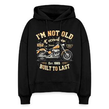 Ich bin nicht alt Dezember Baujahr 1985 - Stanley/Stella Boxy Frauen Bio Hoodie Nora - Schwarz - Vorne