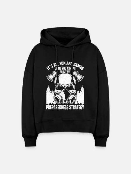 Prepper Must-Haves Überlebensausrüstung Überlebender - Stanley/Stella Boxy Frauen Bio Hoodie Nora - Schwarz