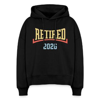 Retired 2026 (Retiree / Concave / 3C) - Stanley/Stella Boxy Women Organic Hoodie Nora - black - Front