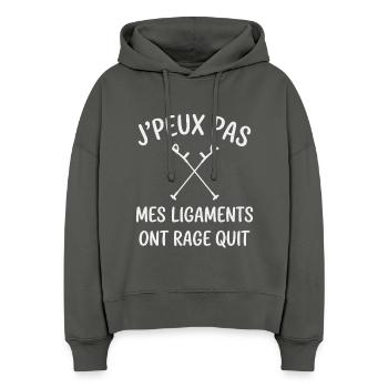 Ich kann meine Bänder nicht aufhören, Humor - Stanley/Stella Boxy Frauen Bio Hoodie Nora - Anthrazit - Vorne