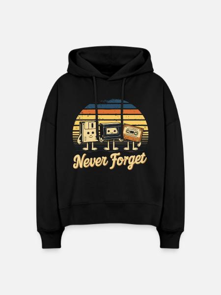 Never forget - Stanley/Stella Boxy Frauen Bio Hoodie Nora - Schwarz