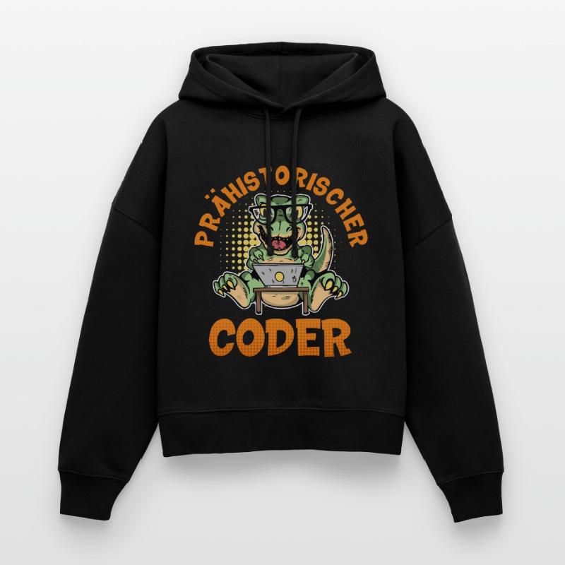 Coding PREHISTORIC CODER Fun Stanley/Stella Boxy Women Organic Hoodie Nora
