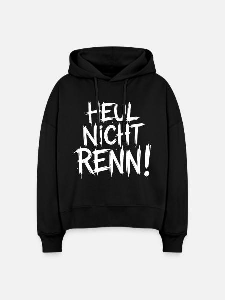Heul nicht Renn! - Stanley/Stella Boxy Frauen Bio Hoodie Nora - Schwarz