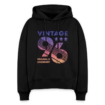 Vintage 1996 - Stanley/Stella Boxy Frauen Bio Hoodie Nora - Schwarz - Vorne