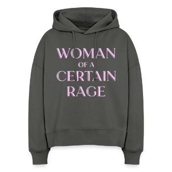 Woman of a Certain Rage Shirt for Strong Women - Stanley/Stella Boxy Women Organic Hoodie Nora - anthracite - Front
