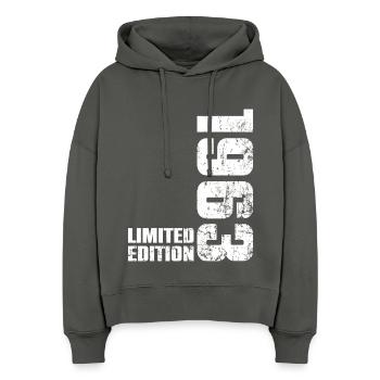 63 Jahre alt 1963 Geburtstagsgeschenk Männer Frauen - Stanley/Stella Boxy Frauen Bio Hoodie Nora - Anthrazit - Vorne