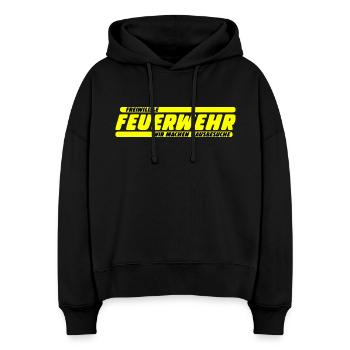 Freiwillige Feuerwehr – Hausbesuche - Stanley/Stella Boxy Frauen Bio Hoodie Nora - Schwarz - Vorne
