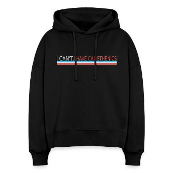Callisthénie - Sweat à capuche bio Nora coupe boxy Stanley/Stella Femme - noir - Devant
