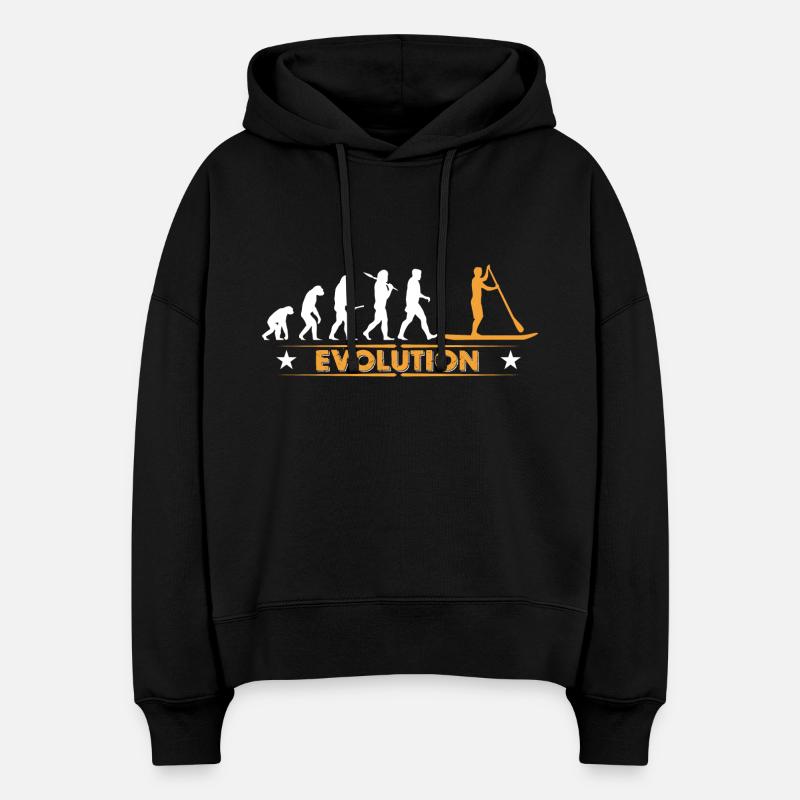 SUP - Stand up paddle - Evolution - Stanley/Stella Boxy Women Organic Hoodie Nora - black
