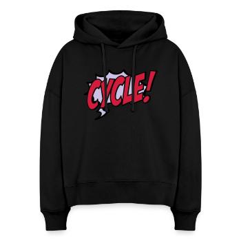 Radsport - Stanley/Stella Boxy Frauen Bio Hoodie Nora - Schwarz - Vorne