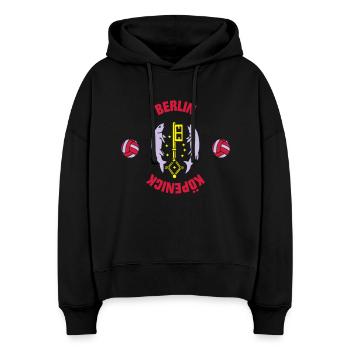 Berlin Köpenick (ID: 001013) - Stanley/Stella Boxy Frauen Bio Hoodie Nora - Schwarz - Vorne