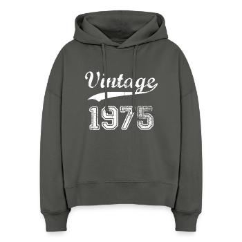 1975 - Stanley/Stella Boxy Frauen Bio Hoodie Nora - Anthrazit - Vorne