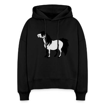 Pony - Stanley/Stella Boxy Women Organic Hoodie Nora - black - Front