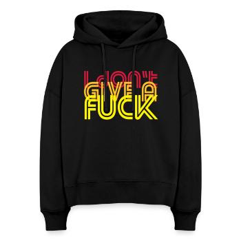 I don't give a fuck - Stanley/Stella Boxy Frauen Bio Hoodie Nora - Schwarz - Vorne