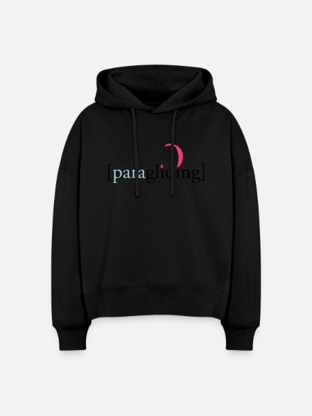 [paragliding] - Stanley/Stella Boxy Frauen Bio Hoodie Nora - Schwarz