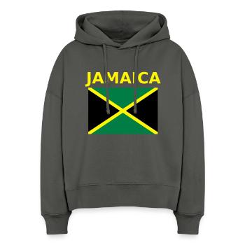 jamaica - Sweat à capuche bio Nora coupe boxy Stanley/Stella Femme - charbon - Devant