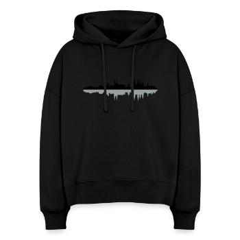 Skyline Bamberg - Stanley/Stella Boxy Frauen Bio Hoodie Nora - Schwarz - Vorne