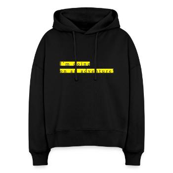 I'm going on an adventure - Stanley/Stella Boxy Frauen Bio Hoodie Nora - Schwarz - Vorne