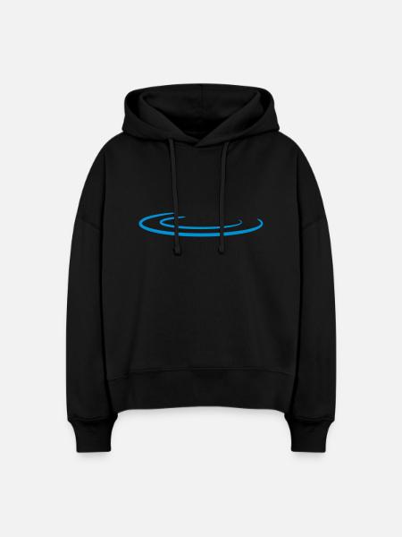 Water Drop Wave - Stanley/Stella Boxy Frauen Bio Hoodie Nora - Schwarz