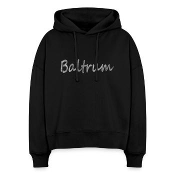 Baltrum die Insel! Geschenk Idee - Stanley/Stella Boxy Frauen Bio Hoodie Nora - Schwarz - Vorne