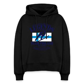 skispringer - skispringen - ski jumping - Stanley/Stella Boxy Frauen Bio Hoodie Nora - Schwarz - Vorne