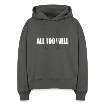 All too well - Sweat à capuche bio Nora coupe boxy Stanley/Stella Femme - charbon - Devant