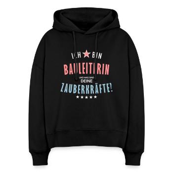 Bauleiterin Beruf - Geschenk - Stanley/Stella Boxy Frauen Bio Hoodie Nora - Schwarz - Vorne