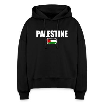 Palestine Palestine - Stanley/Stella Boxy Women Organic Hoodie Nora - black - Front