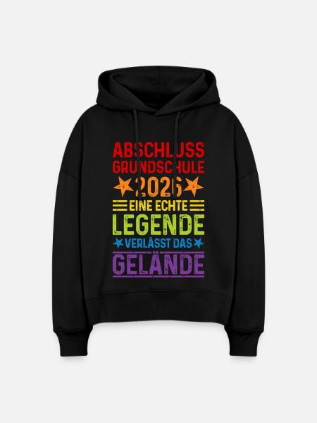 Grundschule Abschluss 2026 - Stanley/Stella Boxy Frauen Bio Hoodie Nora - Schwarz