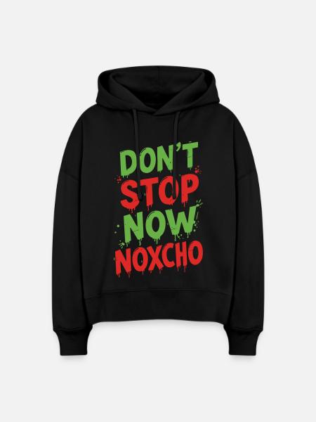 Hör jetzt nicht auf Noxcho - Stanley/Stella Boxy Frauen Bio Hoodie Nora - Schwarz