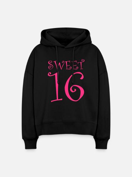 SWEET 16 - Stanley/Stella Boxy Frauen Bio Hoodie Nora - Schwarz