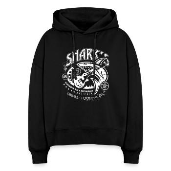Shark´s Hardrock Bar & Restaurant - Stanley/Stella Boxy Frauen Bio Hoodie Nora - Schwarz - Vorne