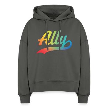 Ally - Stanley/Stella Boxy Women Organic Hoodie Nora - anthracite - Front