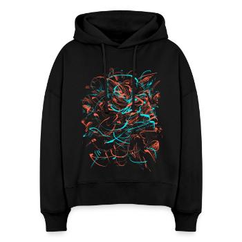 Tartarus / Abstrakt Fantasy - Stanley/Stella Boxy Frauen Bio Hoodie Nora - Schwarz - Vorne