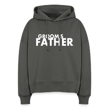 Grooms father - Sweat à capuche bio Nora coupe boxy Stanley/Stella Femme - charbon - Devant