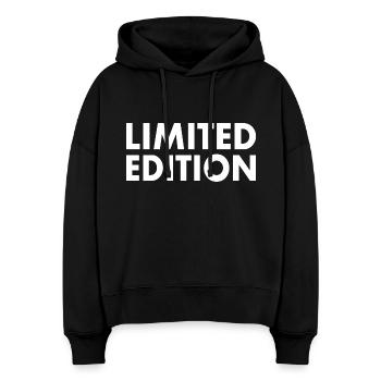 Limited edition - Sweat à capuche bio Nora coupe boxy Stanley/Stella Femme - noir - Devant
