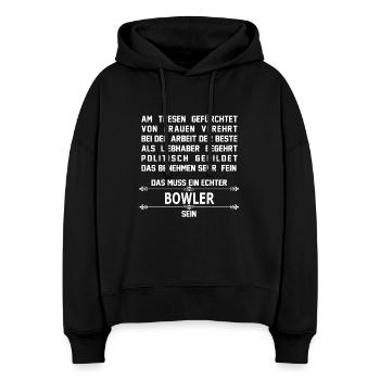 bowler - Stanley/Stella Boxy Frauen Bio Hoodie Nora - Schwarz - Vorne