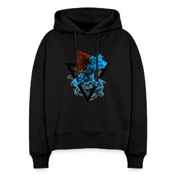 Color Cloud Colored Colorful Triangle Hipster T-Shirt - Stanley/Stella Boxy Women Organic Hoodie Nora - black - Front