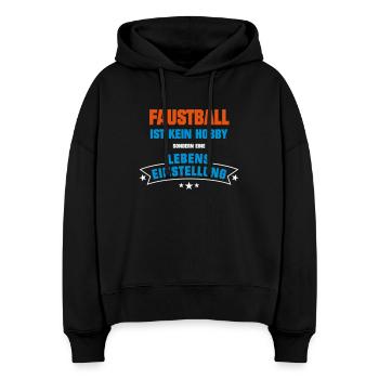 Faustball Sportart - Stanley/Stella Boxy Frauen Bio Hoodie Nora - Schwarz - Vorne
