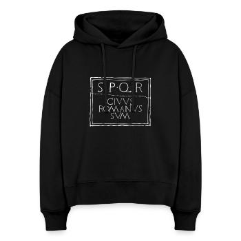 SPQR - Sweat à capuche bio Nora coupe boxy Stanley/Stella Femme - noir - Devant