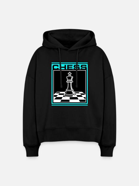 Schach König Chess - Stanley/Stella Boxy Frauen Bio Hoodie Nora - Schwarz