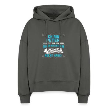PETER - Stanley/Stella Boxy Frauen Bio Hoodie Nora - Anthrazit - Vorne