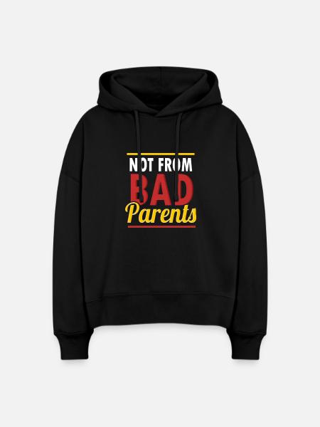 Nicht von schlechten Eltern - Stanley/Stella Boxy Frauen Bio Hoodie Nora - Schwarz