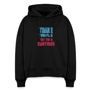 Échangez votre plan - Sweat à capuche bio Nora coupe boxy Stanley/Stella Femme - noir - Devant