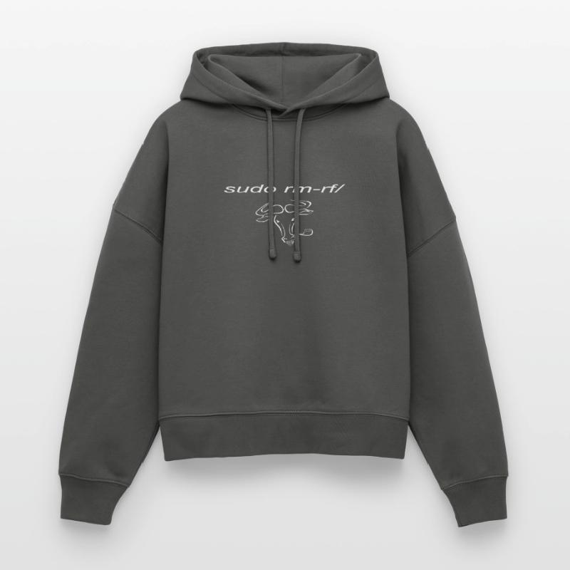Linux sudo avec Linux Gnu Sweat à capuche bio Nora coupe boxy Stanley/Stella Femme