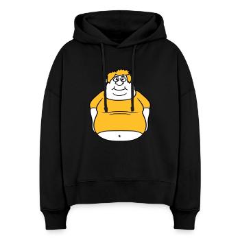 kreis ball mann fett dick clipart comic cartoon lu - Stanley/Stella Boxy Frauen Bio Hoodie Nora - Schwarz - Vorne