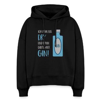 GIN - Stanley/Stella Boxy Frauen Bio Hoodie Nora - Schwarz - Vorne
